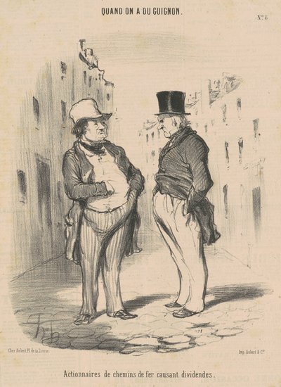 Eisenbahnaktionäre diskutieren Dividenden von Honoré Daumier
