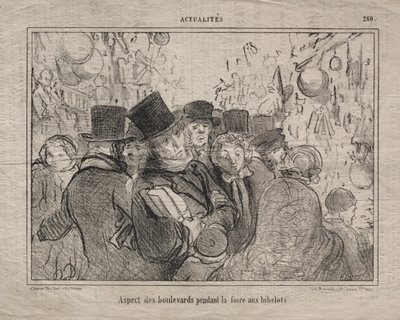 Aktualitäten (Nr. 260): Blick auf Boulevards während eines Marktes für Schmuckstücke von Honoré Daumier