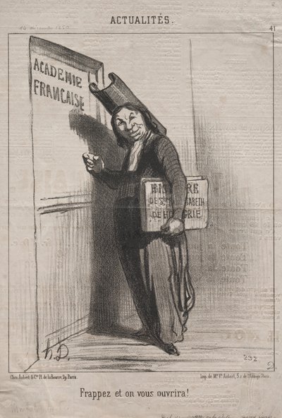 Tatsachen (Nr. 41): Klopf an und es wird dir geöffnet! von Honoré Daumier