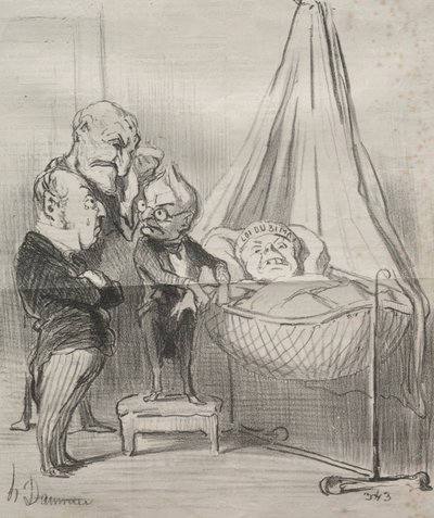 Aktualitäten: Entschieden, sie ist sehr krank!, 1851 von Honoré Daumier