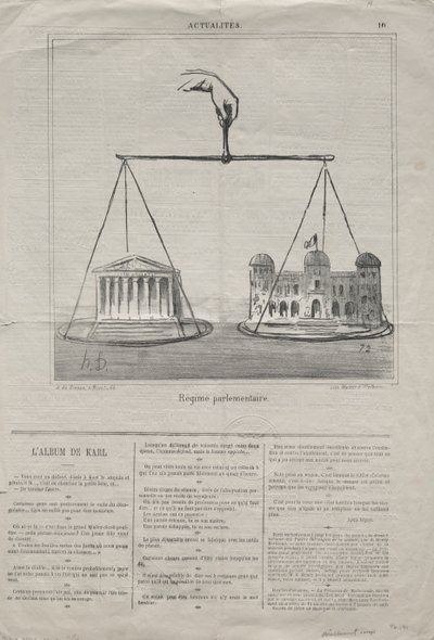 Actualities Nr. 10: Parlamentarisches Regime, 1870 von Honoré Daumier