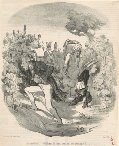Ah! Saperlotte! ... Die Trauben sind dieses Jahr nicht gut! ... von Honoré Daumier