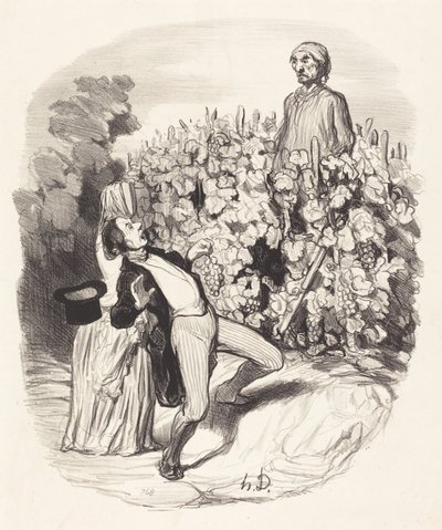 Ah! Saperlotte, ich glaube, wir sind erwischt! von Honoré Daumier