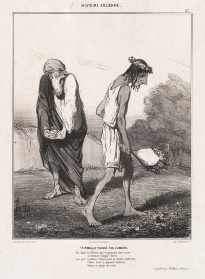 Alte Geschichte: Pl. 27, Telemach von der Liebe verwüstet von Honoré Daumier