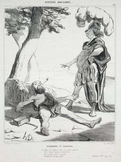 Alte Geschichte, Tafel 20: Alexander und Diogenes von Honoré Daumier