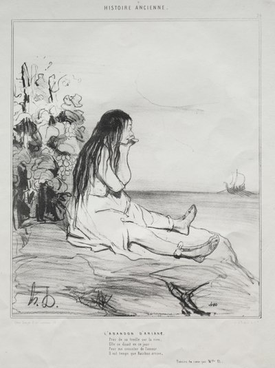 Alte Geschichte, Tafel 24: Das Verlassen von Ariadne von Honoré Daumier