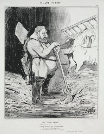 Alte Geschichte, Tafel 26: Der Stall des Augias von Honoré Daumier