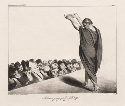 Athener, hütet euch vor Philipp! (Demosthenes an die Athener) von Honoré Daumier