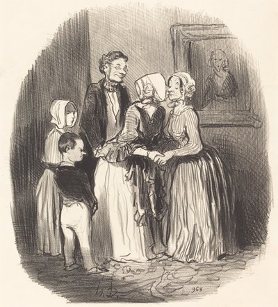 Zum neuen Jahr, Besuch... bei Tante Rabourdin von Honoré Daumier