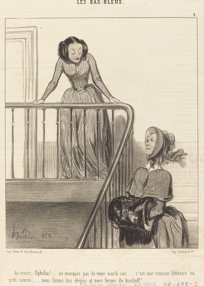 Au revoir, Ophélia!... ne manquez pas... von Honoré Daumier
