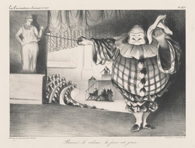 Vorhang senken, die Farce ist vorbei von Honoré Daumier