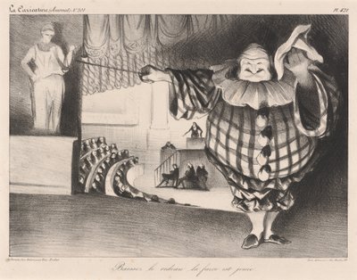 Lasst den Vorhang fallen, die Farce ist vorbei von Honoré Daumier
