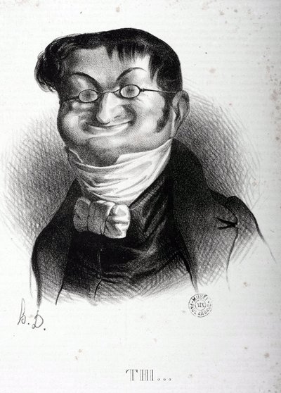 Karikatur von Adolphe Thiers (1797-1877), französischer Staatsmann. Zeichnung von Honore Daumier (1808-1879). Arbaud Museum. von Honoré Daumier