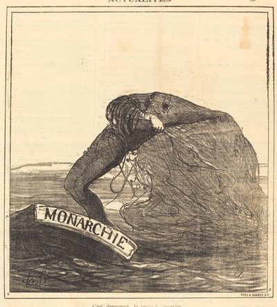 Es ist gefährlich, mit dem Wurfnetz zu fischen von Honoré Daumier