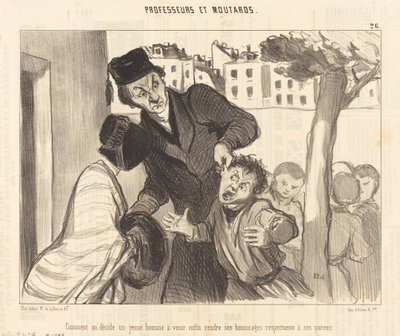 Wie man einen jungen Mann dazu bringt... von Honoré Daumier