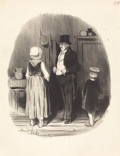 Was!... alle meine Schafe sind tot... von Honoré Daumier