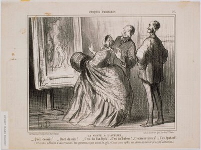 Pariser Skizzen - Der Besuch im Atelier - Welche Skizze! Welche Zeichnung! Das ist von Van Dyck von Honoré Daumier