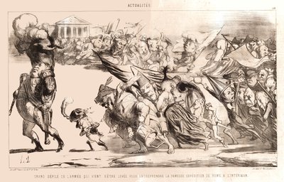 Daumier - Große Parade der Armee von Honoré Daumier