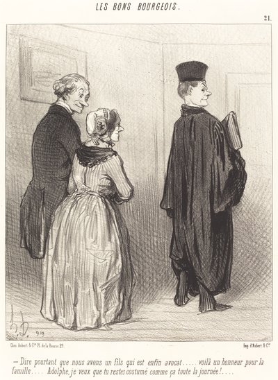 Dire... dass wir einen Sohn haben, der... Anwalt ist... von Honoré Daumier