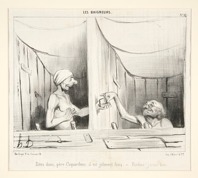 Sagen Sie mal, Vater Coquardeau, er ist ziemlich frisch von Honoré Daumier