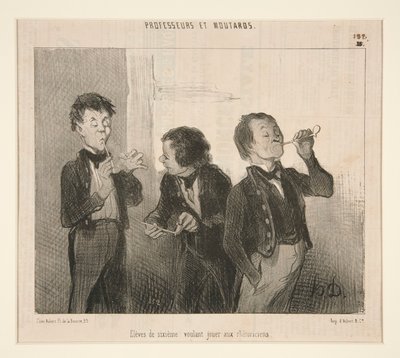 Schüler der sechsten Klasse wollen Rhetoriker spielen von Honoré Daumier