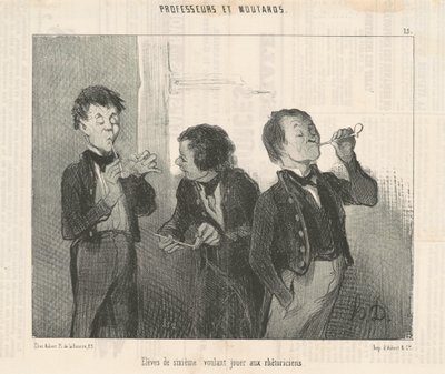 Schüler der sechsten Klasse wollen Rhetoriker spielen von Honoré Daumier