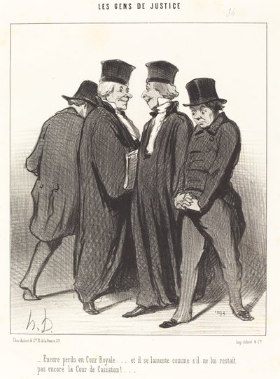 Encore perdu en Cour Royale... et il se lamente... von Honoré Daumier