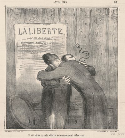 Und diese beiden großen Trümmer trösteten sich von Honoré Daumier
