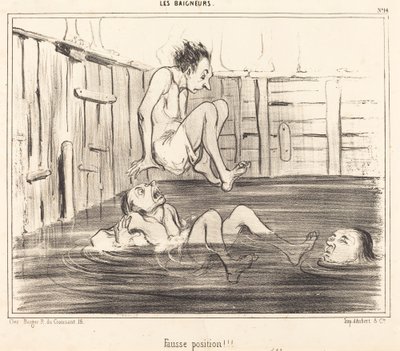 Falsche Position!!! von Honoré Daumier