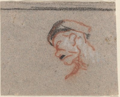 Kopf eines Mannes von Honoré Daumier