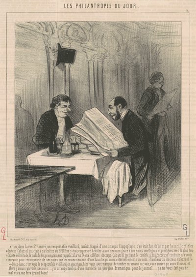 Gestern in der Rue Saint-Honoré ... ein alter Mann von Honoré Daumier