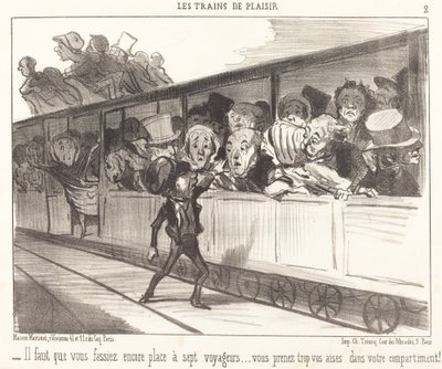 Sie müssen noch Platz machen... von Honoré Daumier