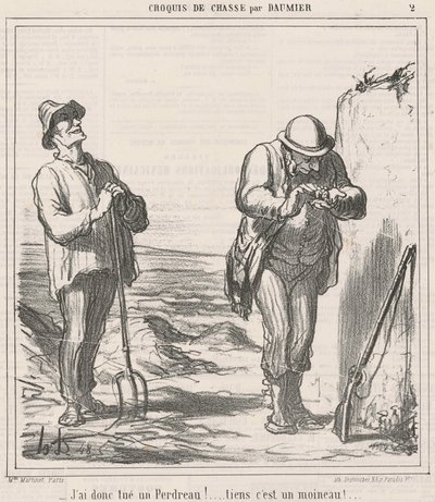 Ich habe also ein Rebhuhn getötet! von Honoré Daumier