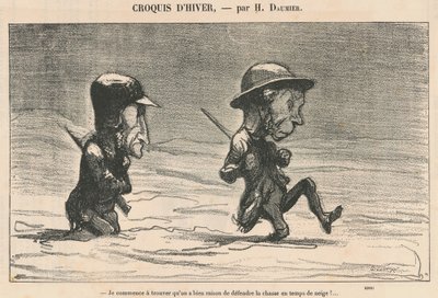 Ich fange an zu finden ... im Schnee! ... von Honoré Daumier