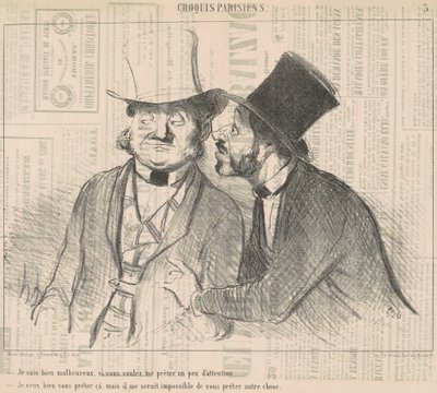 Ich bin sehr unglücklich, wenn Sie wollen ... von Honoré Daumier