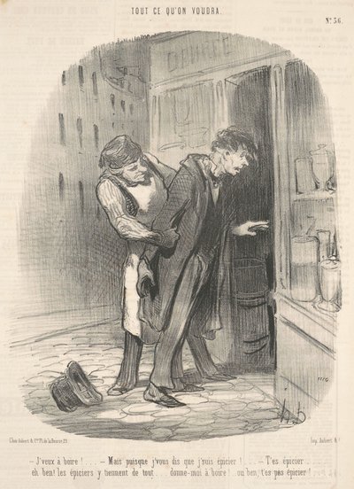 Ich will trinken! Aber ich sage Ihnen ... von Honoré Daumier