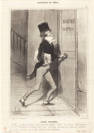 Der Geschäftsagent von Honoré Daumier