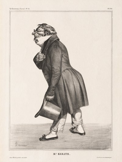 La Caricature, Pl. 314, Comte de Keratry, 1833 von Honoré Daumier