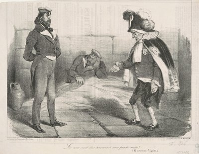Der Hof erweist Dienste und nicht Urteile! von Honoré Daumier