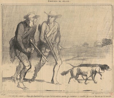 Der Regen fällt schon so ... von Honoré Daumier