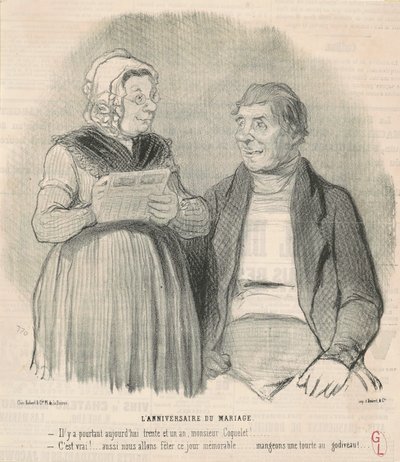 Der Hochzeitstag von Honoré Daumier