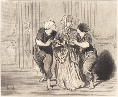 Das schöne Geschlecht in der Schwimmschule von Honoré Daumier