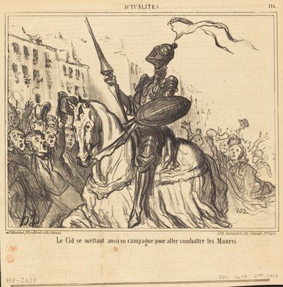 Le Cid se mettant aussi en campagne von Honoré Daumier