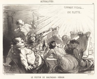 Das Festmahl des Belsazar-Véron von Honoré Daumier