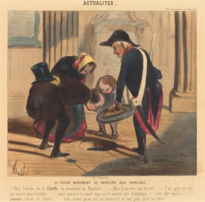 Das zukünftige Denkmal Napoleons bei den Invaliden von Honoré Daumier