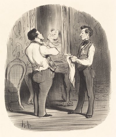Der Tag, an dem es darum geht, eine Eroberung zu machen von Honoré Daumier