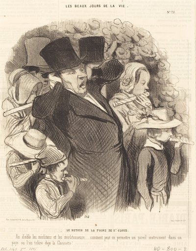 Die Rückkehr vom Jahrmarkt in Saint-Cloud von Honoré Daumier