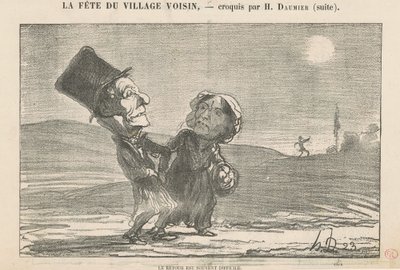 Die Rückkehr ist oft schwierig von Honoré Daumier