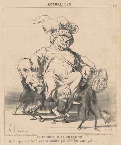 Der Triumph des Gesetzes vom 31. Mai von Honoré Daumier