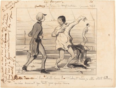 Die Bäder zu zwanzig Centimes, neuer Stil von Honoré Daumier